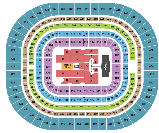 The Dome P!nk Seating Chart